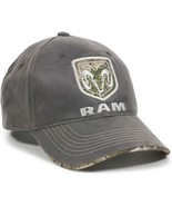 GREY DODGE RAM REALTREE CAMO 3D EMBROIDERED LOGO ADJUSTABLE CURVED BILL ... - $436.75 MXN