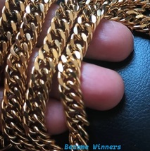 Hot New Elegant 2 Big Cuban Link Men 10mm Golden Bracelets - £107.44 GBP
