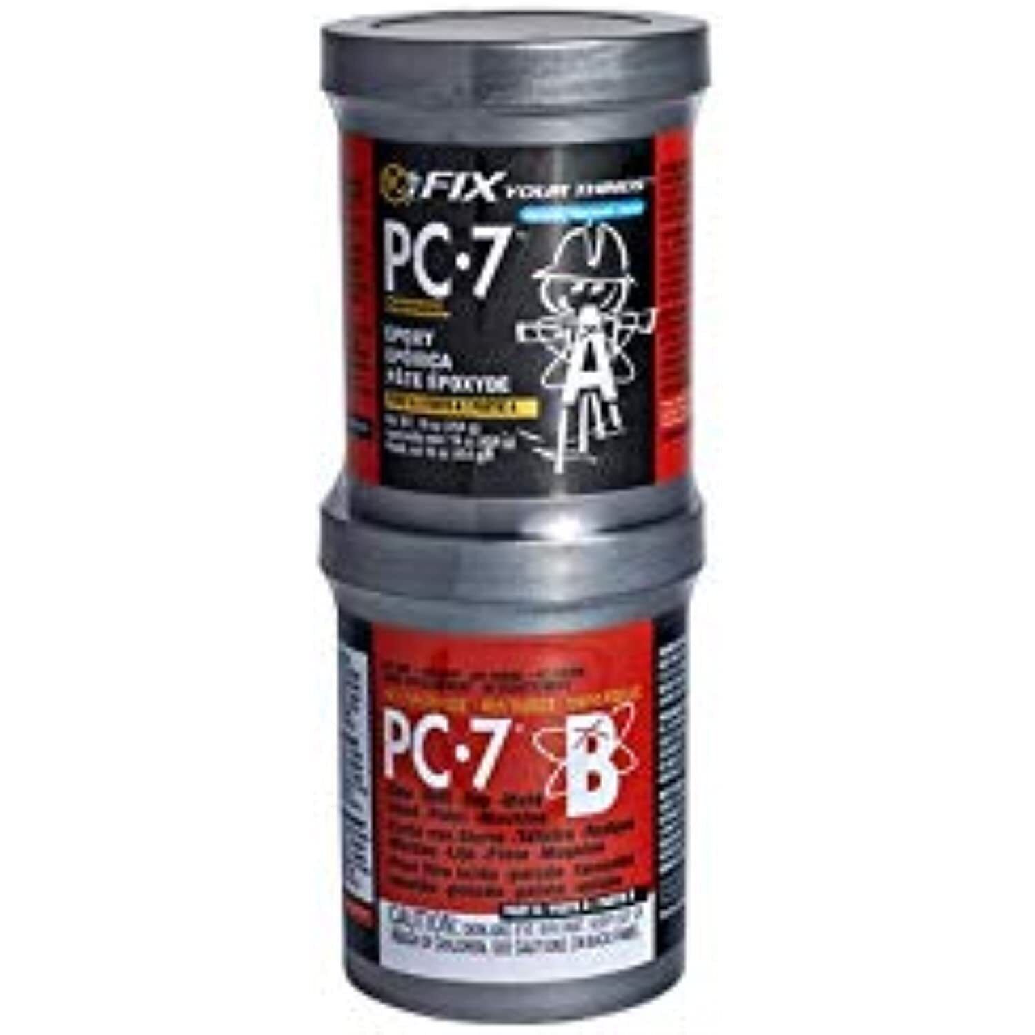 PC Products PC-7 Epoxy Adhesive Paste, Two-Part Heavy Duty, 1lb in Two Cans,