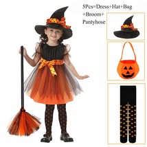 Kids  Maleficent Dress Costume With Candy Bag Vampire Cosplay Carnival Party  Fa - £43.70 GBP