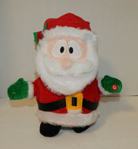 Gemmy 9&quot; Santa Claus Moving Animated Christmas Plush Singing Jingle Bells - £10.77 GBP