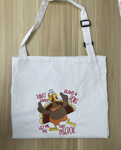 Funny Cute Turkey embroidered cotton apron - £10.38 GBP
