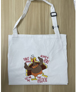 Funny Cute Turkey embroidered cotton apron - £10.14 GBP