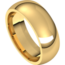 Authenticity Guarantee 
18K Yellow Gold 7MM Half Round Comfort-Fit Wedding Band - £1,138.32 GBP+