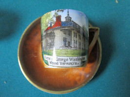 Altenburg Germany souvenir coffee cup &amp; saucer &quot;Home of George Washington&quot;[86] - £36.17 GBP