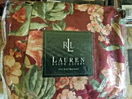 New Vintage Ralph Lauren Desert Plains Floral King Bed skirt 100% Sateen... - $59.99