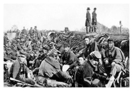UNION CIVIL WAR SOLDIERS BATTLE IN FREDRICKS VIRGINIA 4X6 B&amp;W PHOTOGRAPH - £6.26 GBP
