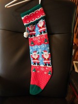 KURT ADLER 25&quot; Christmas Stocking &quot;Believe in Santa&quot; 1987 Taiwan Vintage EUC - £19.94 GBP