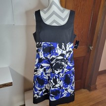 NWT Ronni Nicole Black and blue Floral Tank Dress Size 18 - £14.34 GBP