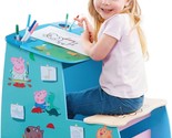 Peppa Pig FSC Certified Wooden Play Desk, Chalk Board and Storage Compar... - £31.49 GBP