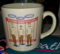 STAR TREK vintage Magic Mug TelePort 1992 White w/ Heat Changing Image TOS - £13.30 GBP