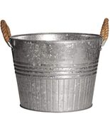 10&quot; Round Planter w/Rope Handles - Galvanized - €28,61 EUR