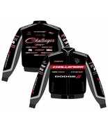 Dodge Challenger Cotton Jacket Mens Collage Logo Black Twill Jacket  JH ... - £117.98 GBP