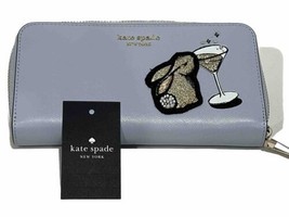 Kate Spade New York  BUNBUN Bunny ZIP Around Continental Wallet Pale Hydra K5654 - £99.90 GBP