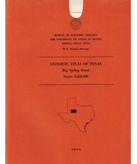 Geologic Atlas of Texas: Big Spring Sheet, Geologic Map - $12.89