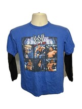 2011 WWE Boys Large Blue Long Sleeve TShirt Cena HHH Randy Orton Undertaker Kofi - £8.87 GBP