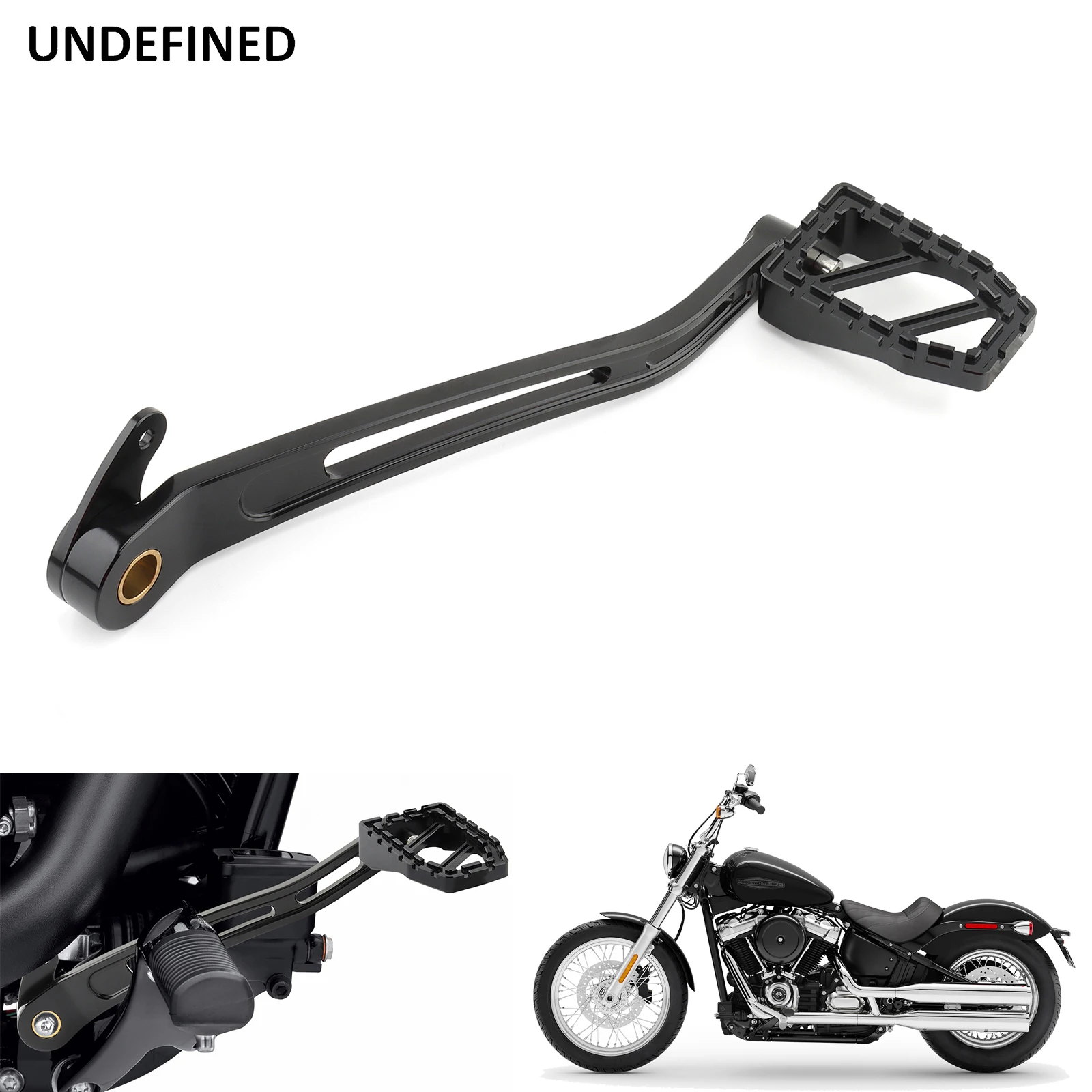Motorcycle Black Brake Arm Lever Peg Pedal for Harley Softail Street Fat Bob - £93.59 GBP+