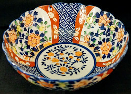 Antique Hand Painted Japanese Imari Bowl Vivid Colors - £27.97 GBP