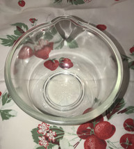 Vintage Glasbake for Sunbeam Clear Glass Mixing Bowl w/ Spout 6 1/4&quot; wid... - £18.66 GBP