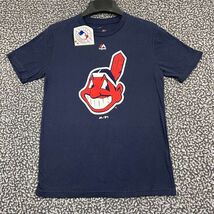 Cleveland Indians Guardians Shirt Youth 10-12 Medium Majestic Short Slee... - $26.46 CAD
