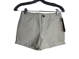 Cherokee Girls Cuffed Ivory Adjustable Waist Shorts Size Large 10-12 New - $8.90