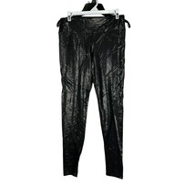 INC International Concepts Women&#39;s Black Faux Leather Pull-on Pants Size M - £18.97 GBP