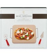 Italian Cucina Buon Appetito Silver One 4-Piece Pizza Stone Making Kit - €25,67 EUR