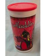 Vintage Walt Disney ALADDIN JAFAR PLASTIC Collector&#39;s CUP w/ LID - $20.37 CAD