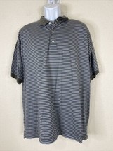 Alan Flusser Men Size L Multicolor Striped Polo Shirt Short Sleeve Merce... - $6.80