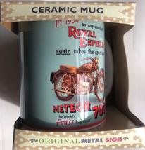 ceramic mug Original Metal Sign Co Royal Enfield Meteor 700 Motorbike Cl... - $14.01