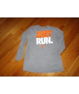 Nike JUST RUN gray long sleeved t shirt XL Regular Fit 80% cotton 20% po... - $16.22 CAD
