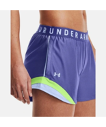 Under Armour Sz M Purple Neon Lime Womens Running Pockets Shorts Stretch... - $309.59 MXN