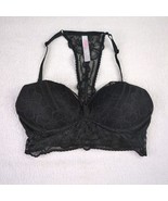 Victorias Secret Push Up Bra XS AA/B Black Lace Pink Halter - $8.99