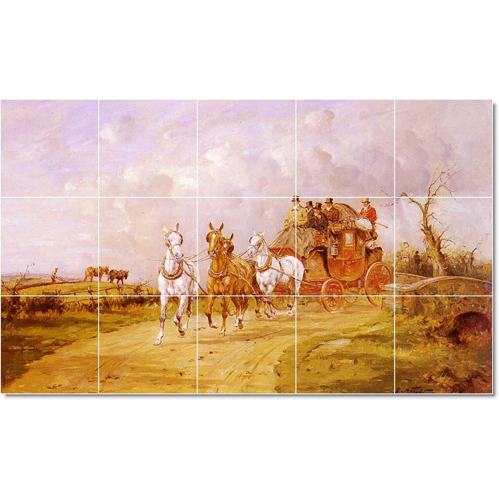 Wright george the royal mail crossing a bridge