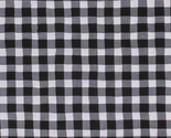 Cotton Checkered Black White Squares Gingham-look Fabric Print by Yard D... - $7.99