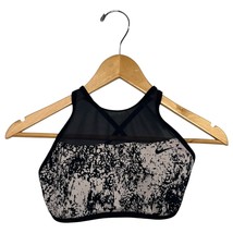 Nike Swim Top Womens Medium Black Mesh High Neck Crossback Athletic Beac... - $372.27 MXN