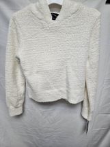 New With Tags Girls Cozy Hoodie art class Cream Size Large 10/12 Ivory image 2