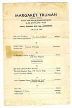 Margaret Truman Concert Program 1940&#39;s Carleton Shaw L M Knowland - £19.69 GBP