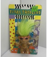 Total Trollers Troll Doll, 3&quot; Key Chain Figure w/Green Hair New In Packa... - £13.18 GBP
