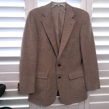 Chaps Ralph Lauren Camel Hair sz 40 Scotland Leather Buttons Blazer tan ... - $80.00