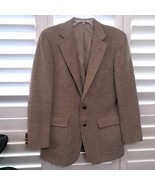 Chaps Ralph Lauren Camel Hair sz 40 Scotland Leather Buttons Blazer tan ... - $1,488.27 MXN