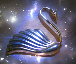 HAUNTED SWAN PIN YOU WILL REMAIN FOREVER BEAUTIFUL HIGHEST COLLECTION MAGICK  image 2