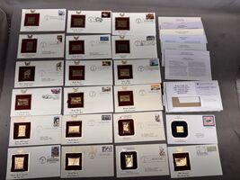 1984 Olympics World War II 22kt Gold Stamps First Day Issue Studebaker H... - $164.45