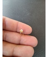 14k Sólido Hecho a Mano Oro Nosepin Nosering Tuerca Piercing Regalo Him ... - $60.44 CAD