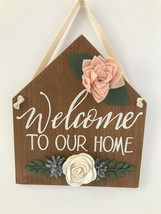 Primitives by Kathy - Wooden Wall Hanging Decoration - (Welcome To Our Home) NEW - £8.09 GBP