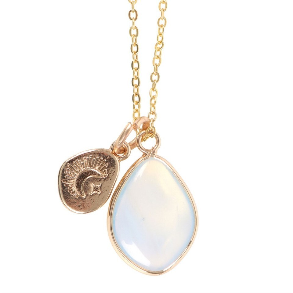 Opalite Manifestation Necklace: Aura Cleansing, High Vibration Crystal Pendant Item image 2