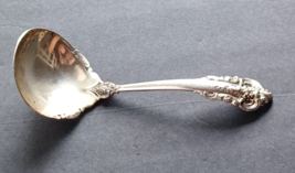 Grande Baroque by Wallace Sterling Silver Solid Piece Gravy Ladle Serving Spoon - £58.33 GBP