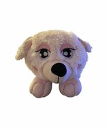 Pink Puppy Dog Stuffed Animal Curly Fur &amp; Pink  Plush By Kisses - $14.63 CAD