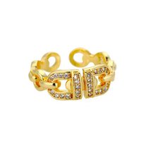 Chain Rings For Women Stainless Steel Cubic Zirconia Gold Ring Trend Jewelry (Ad - £19.75 GBP