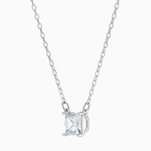Fashion Jewelry SWA New ATTRACT Necklace White Gold Simple Style Square Decorati - £36.53 GBP